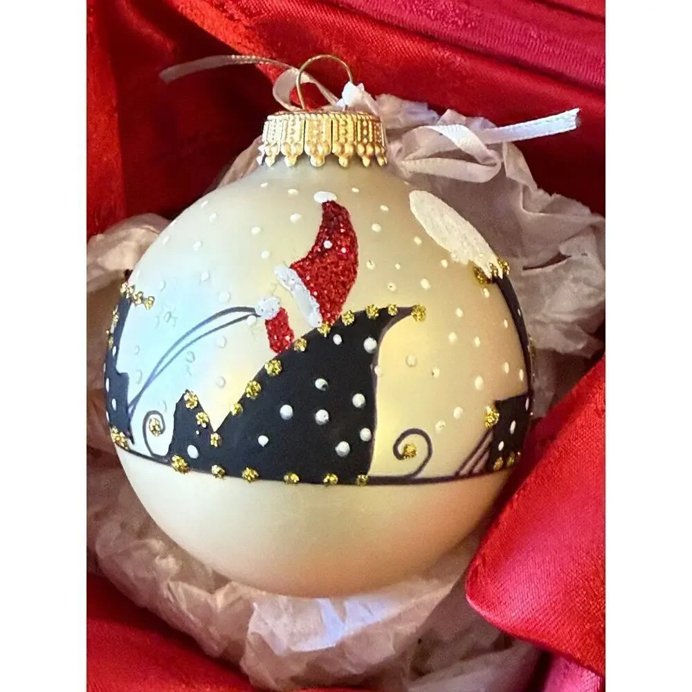 Old City Park Dallas, Texas Hand Painted Christmas Ornament Ball 2000